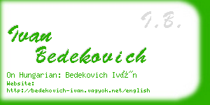 ivan bedekovich business card